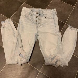 American Eagle Hi Rise Jeggings crop